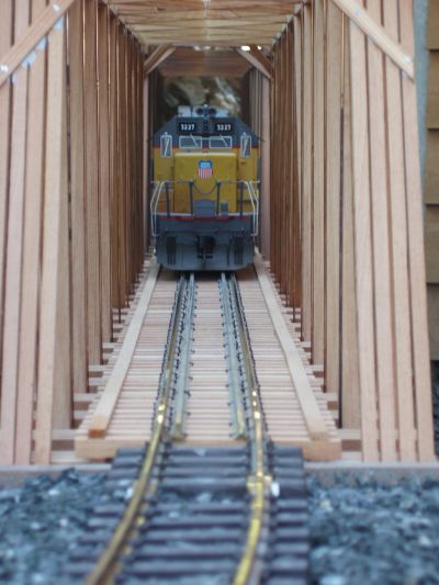 Into the truss bridge