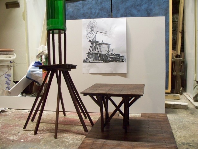 Eine Windrad mit Wasserturm wird entstehen