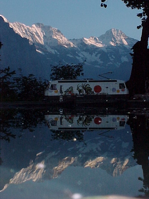 Auch die Steinbocklok noch im Abendrot