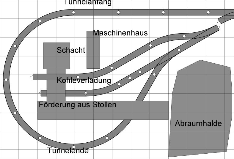 Plan der Bergwerksanlage