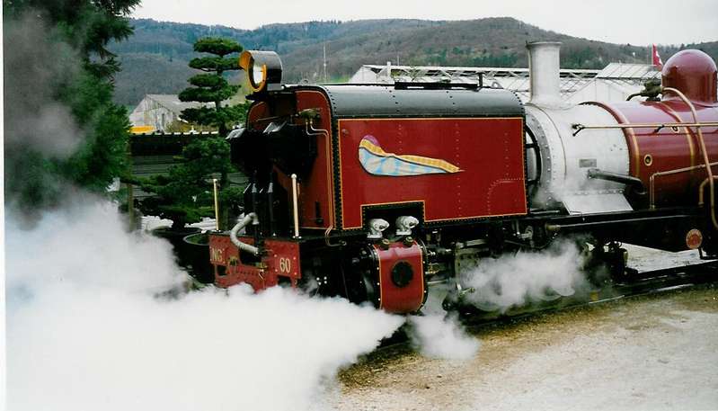 Die Vorderseite der Garratt mit dem Wassertank