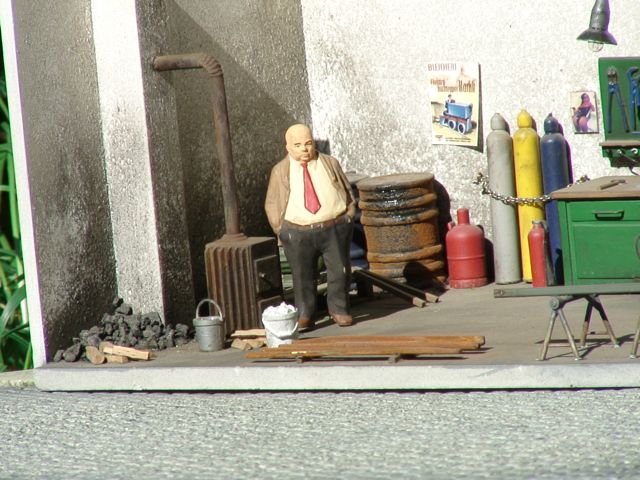 Eimer vor dem Ofen