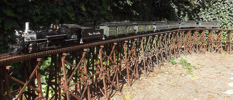 Zug auf Brücke