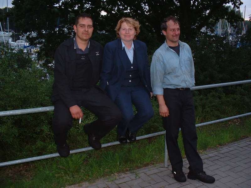 das freundliche Zugpersonal in Lauterbach