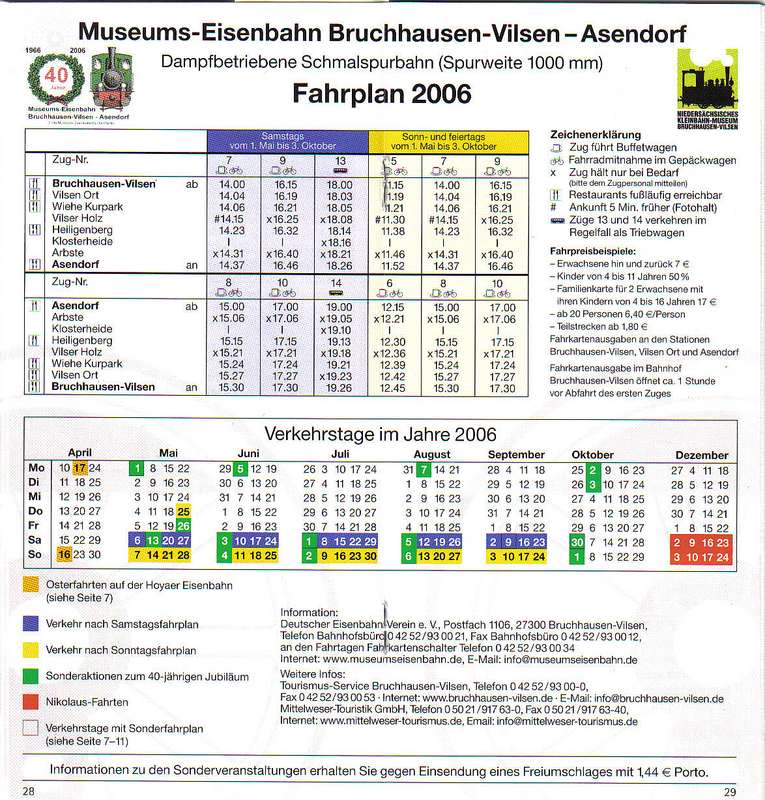 DEV Fahrplan 2006