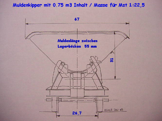 Stirnansicht Muldenkipper