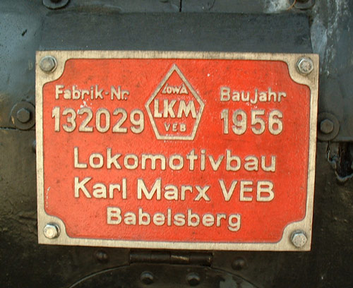 Fabrikschild der 99 788