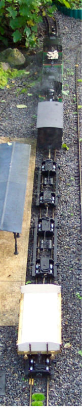 Rollwagenzug aus der Luft