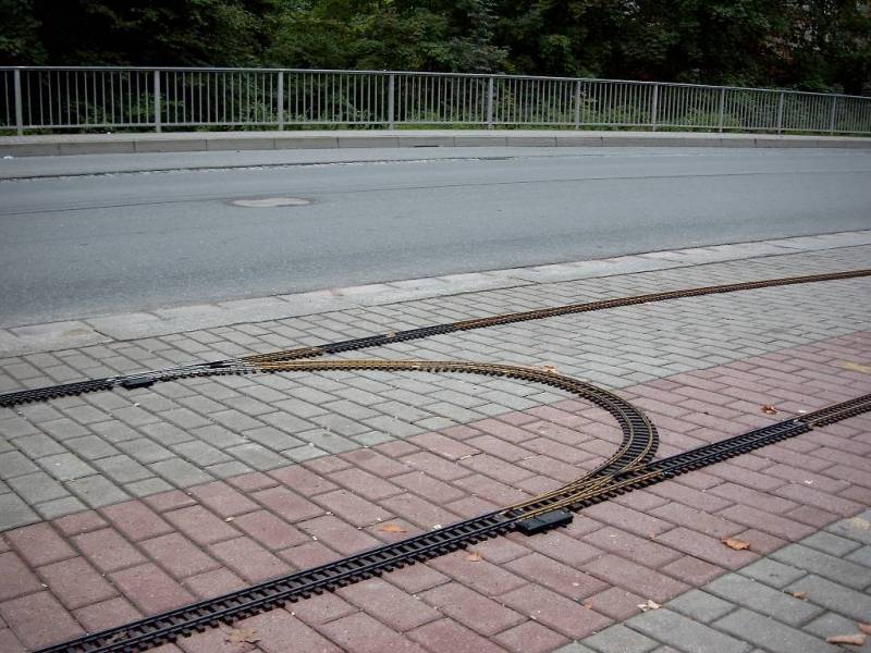 Olw Westschleife Edelstahlgleis / Streckenabschnitt Gartenbahnteam