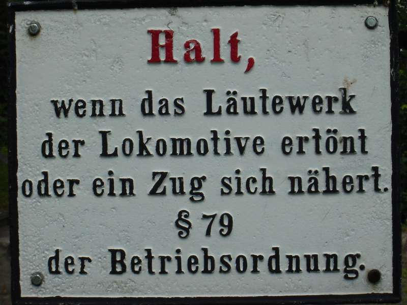 Gernrode Achtung Hinweisschild