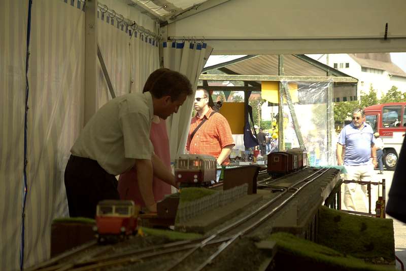 Die Modulanlage im Festzelt