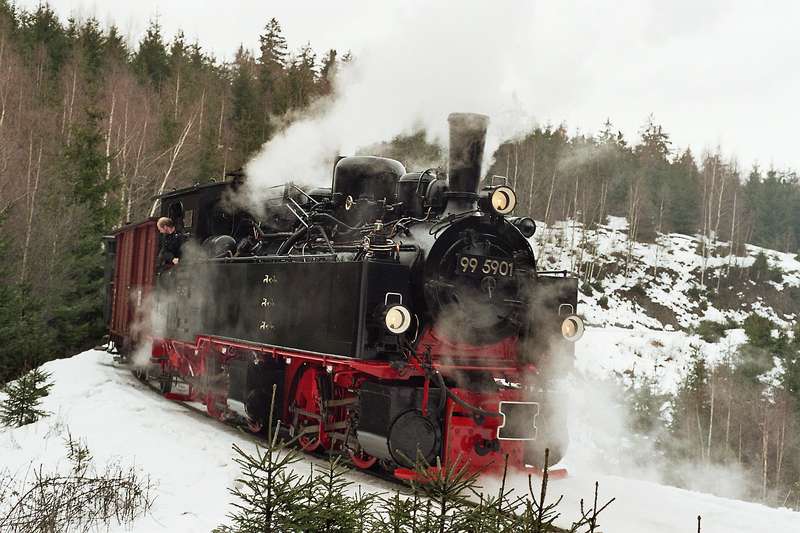 Sonderzug auf dem Weg zum Brocken