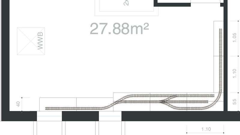 drinnen der aufmregaleisenbahnplan