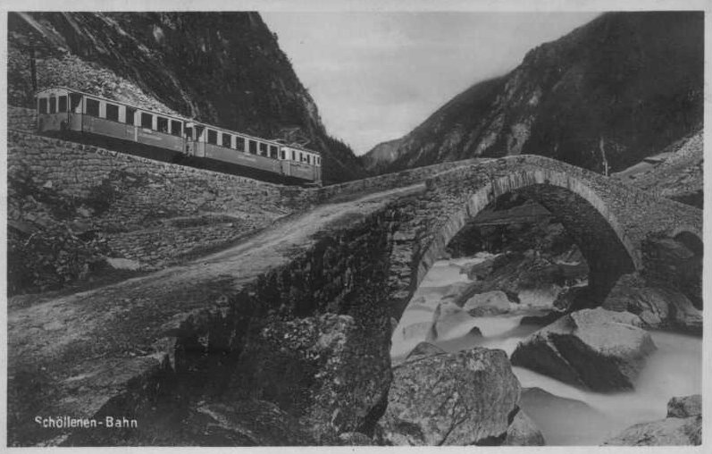 Ansichtskarte: Schöllenenbahn zwischen 1917 und 1941