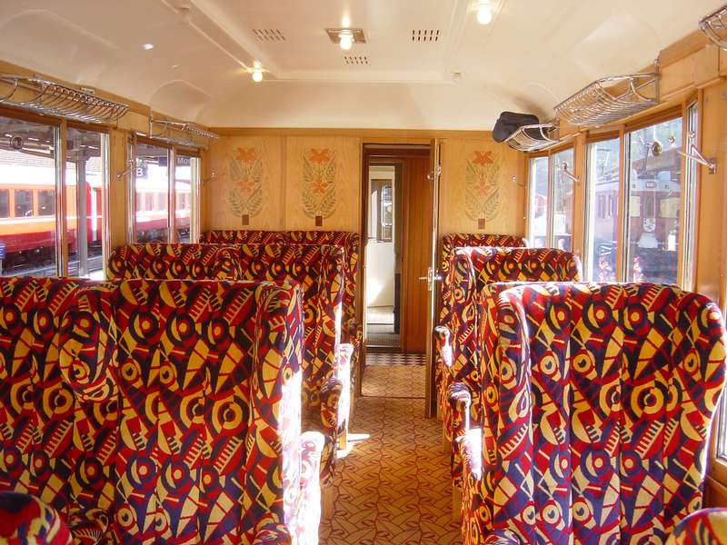 RhB Alpine Classic Express - Salonwagen Innenansicht