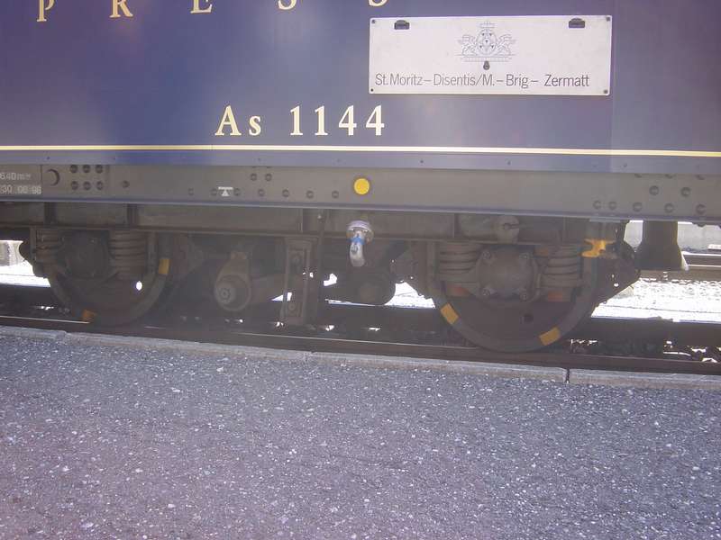 Drehgestell der RhB Salonwagen