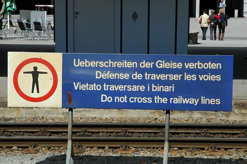 Detail Schild Gleise