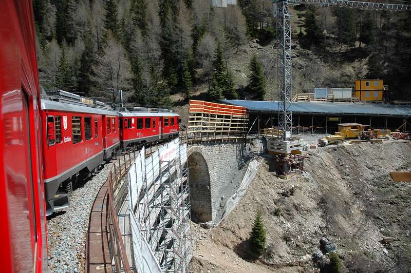 Berninabahn Richtung Tirano