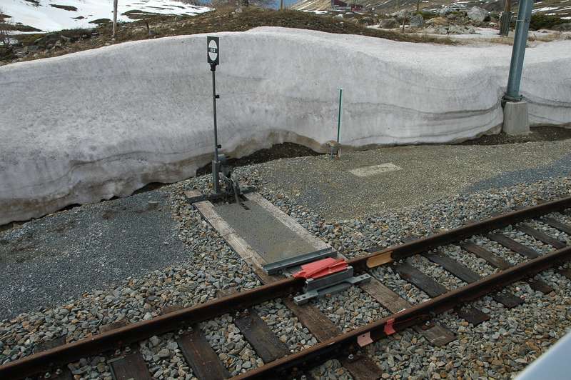 Berninabahn Detail Gleissperre