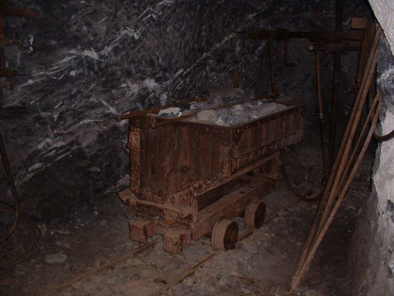 Erzlore im Bergwerk