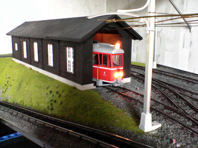 Blick zur Remise