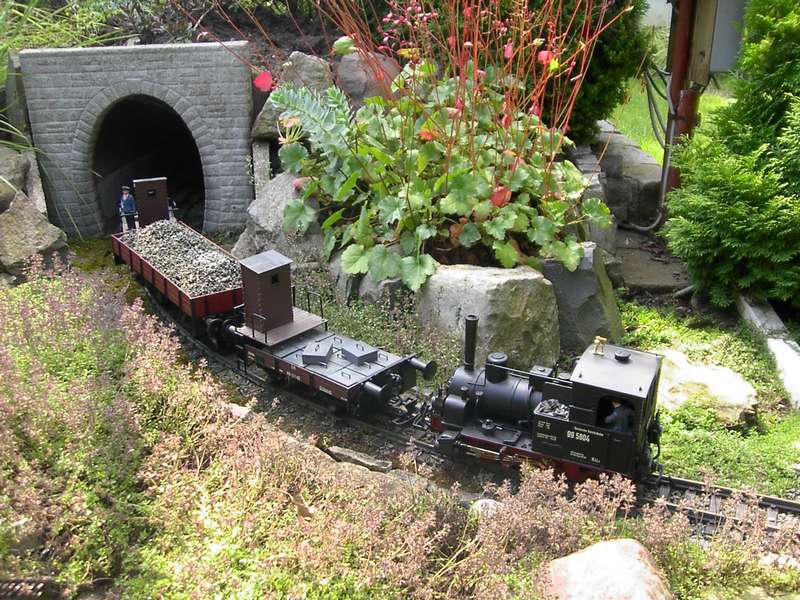 99 5804 mit Rollbockzug