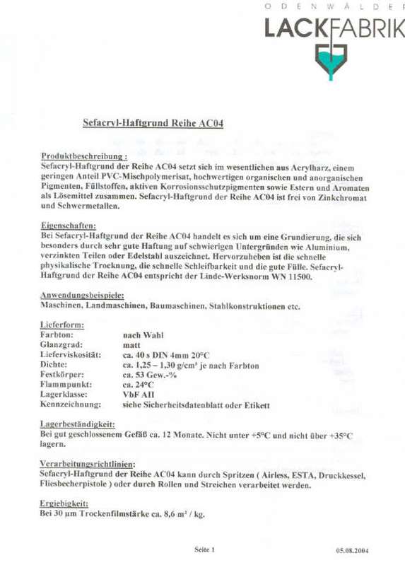 Datenblatt für Acrylgrund 1