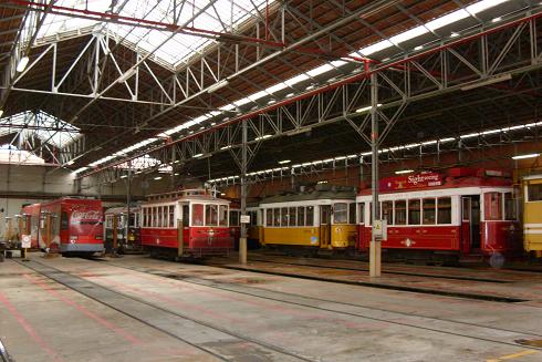 Lissabon Tram Depot Santo Amaro