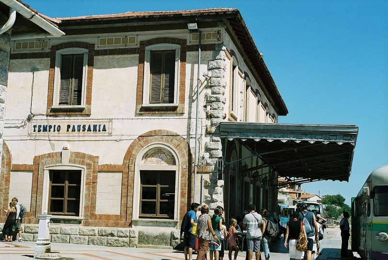 Ankunft Bahnhof Tempio-Pausania