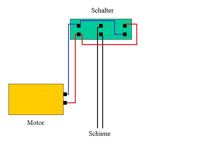 Skitze Motorstromumschaltung