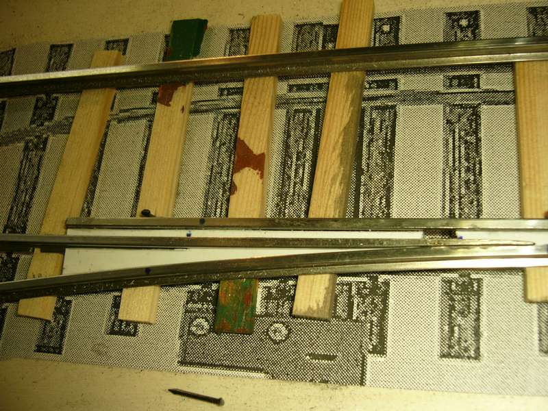 Weichenzunge eingebaut