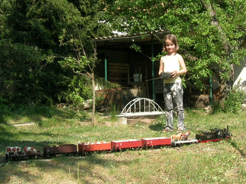 Akkubetrieb auf Max' Gartenbahn