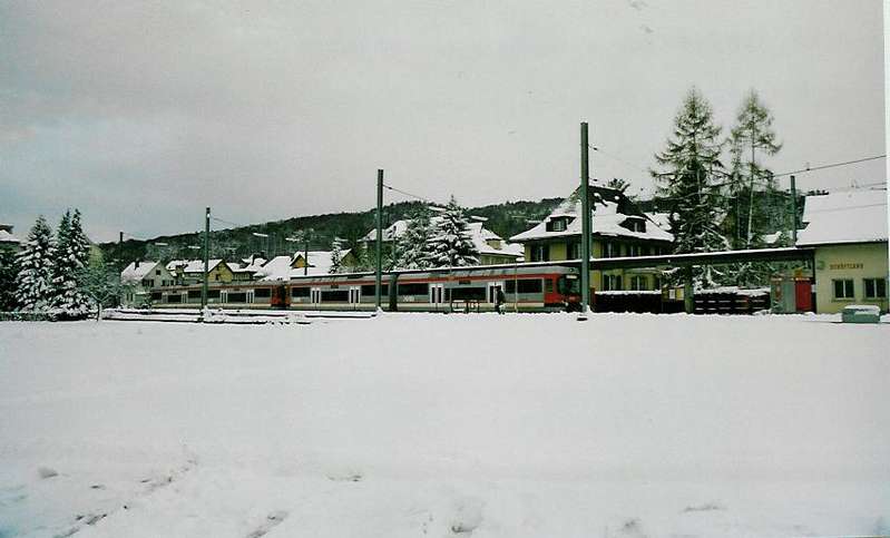 Wynen- und Suhrentalbahn Bahnhof Schöftland Winter