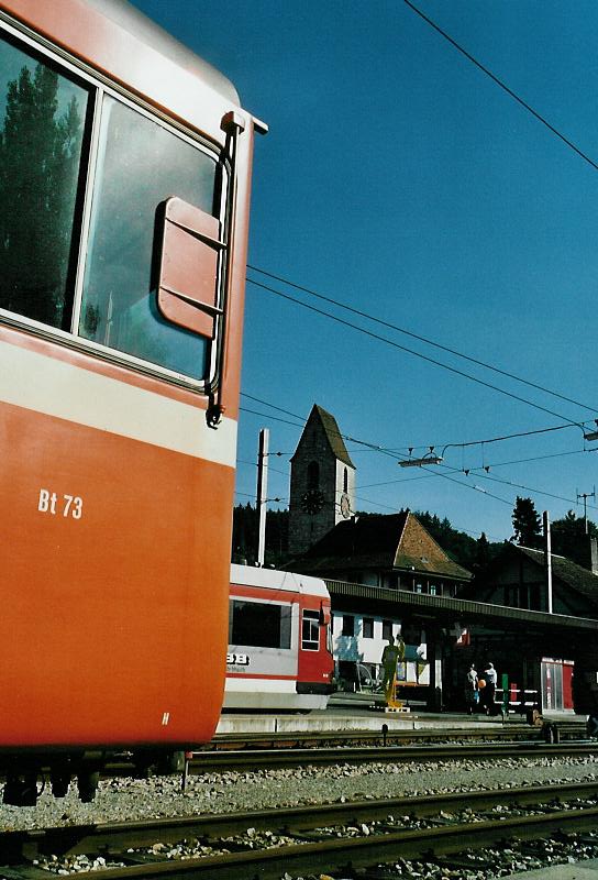 Wynen- und Suhrentalbahn Bahnhof Schöftland Sommer
