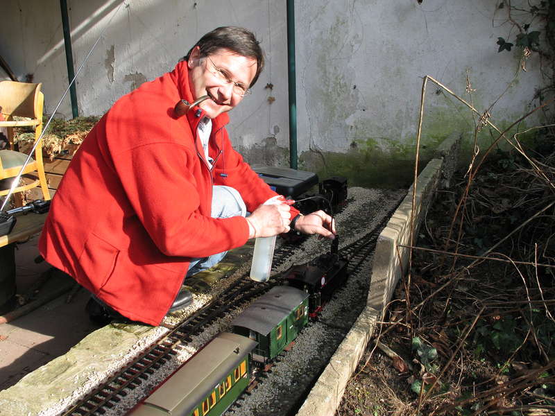 Max beim Tanken (Foto von Stephan Czarnecki)