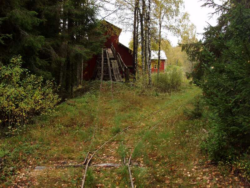 Gleise bei einer Torfbahn in Schweden