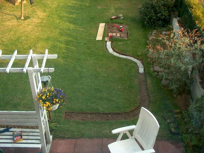 Erdaushub im Garten