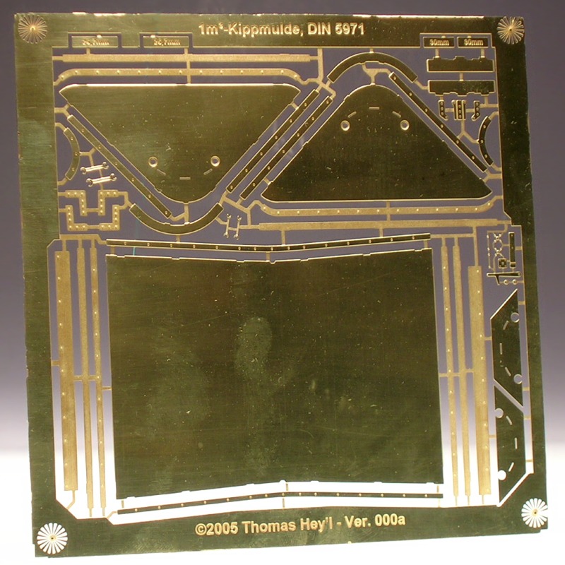 Ätzblech 1m³-Kippmulde