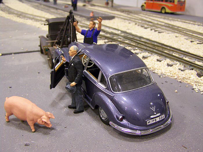 Szene am Rande der Kleinbahn