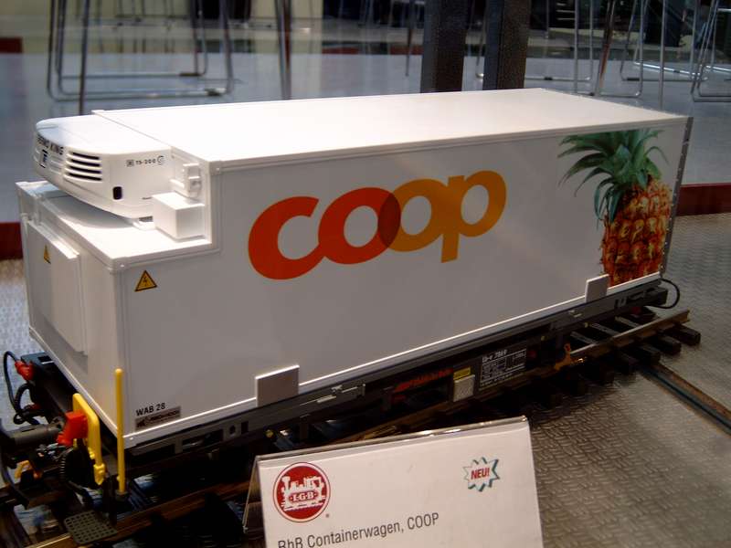 LGB RhB Containerwagen m. Coop-Container