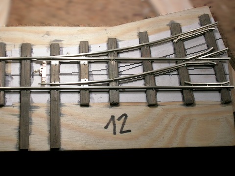 Weiche mit 444mm Radius