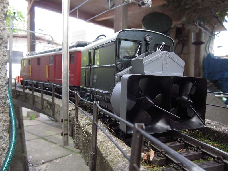 Brünigbahn-Schneeschleuder Profil-Messfahrt 3