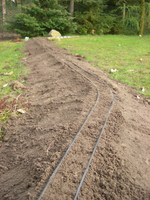 Bahndamm im Bau