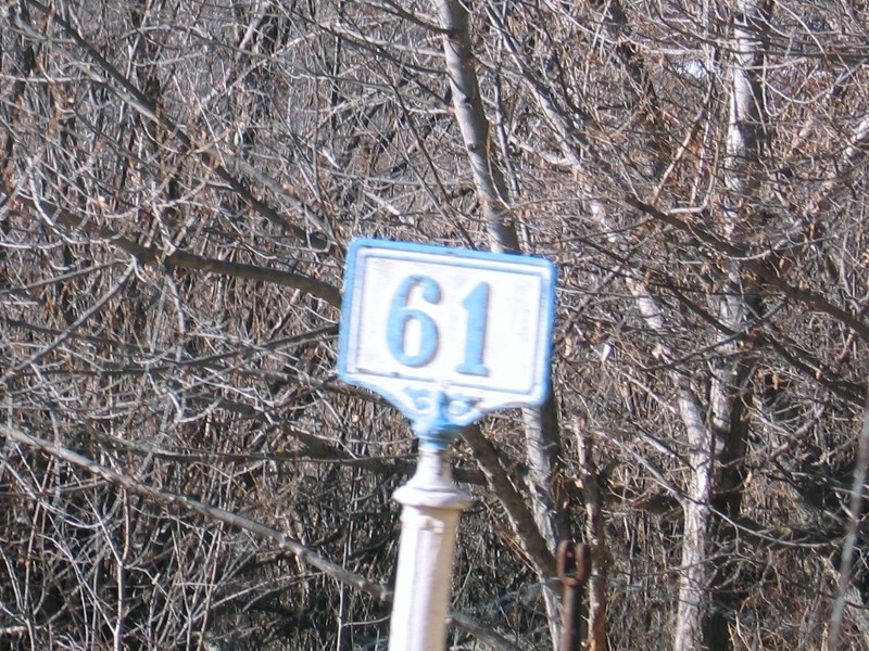 Kilometermarkierung.