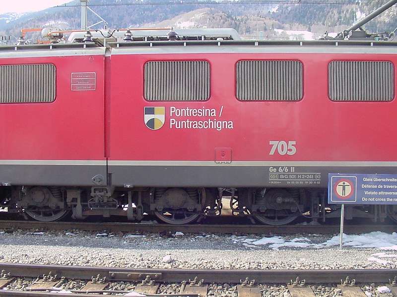Ge 6/6 II 705 Seitenansicht