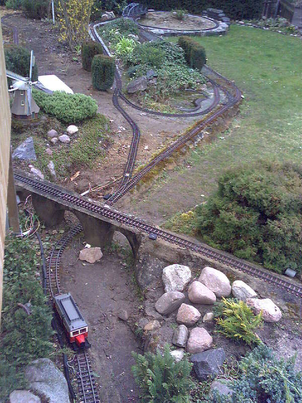 Gleisdreieck in der probephase