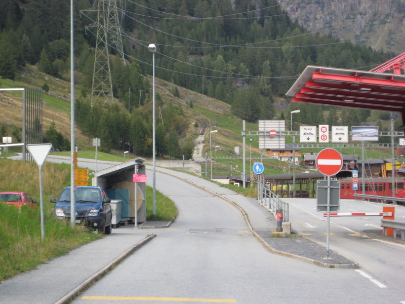 Streckenbau Gletsch-Oberwald derzeitiger Endpunkt in Oberwald