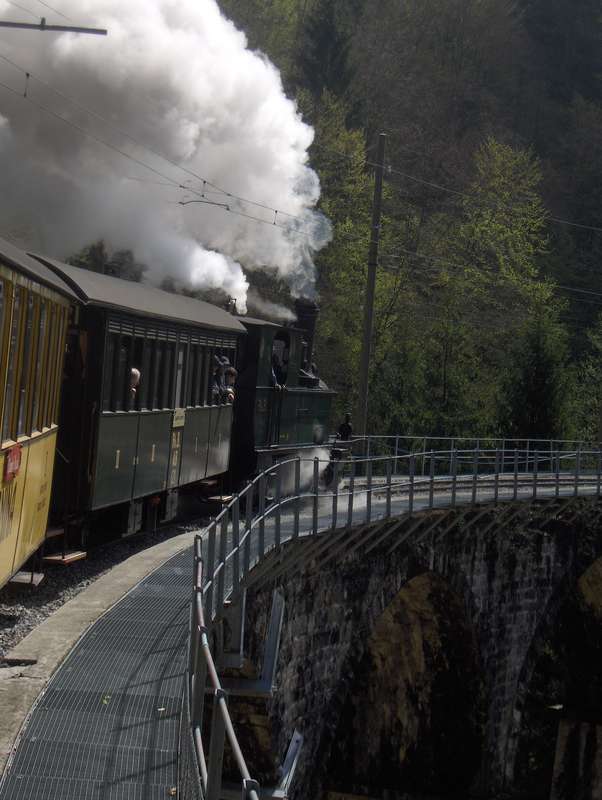 Bergfahrt am Morgen