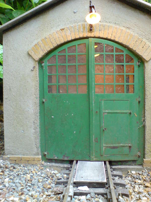 Betonlokschuppendetail