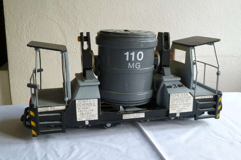 6-achsiger Roheisentransportwagen